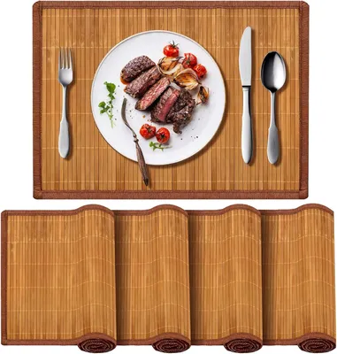 Produktbild von Platzset 30 x 45 cm, 4er-Set, Bambus, hitzebeständig, für Küche