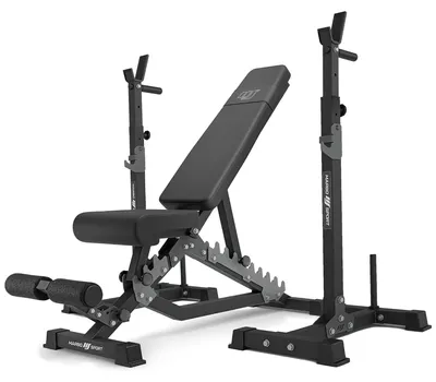 Produktbild von Marbo Sport - Set MS34_2.0 | Doppelseitige Bank + Hantelablage (2 Stück) mit Sicherung