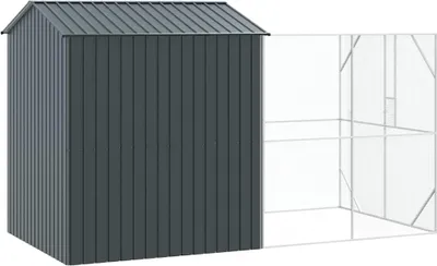 Obrázek produktu pro vidaXL Ptačí klec antracitová 418 x 210 x 247 cm Pozinkovaná ocel