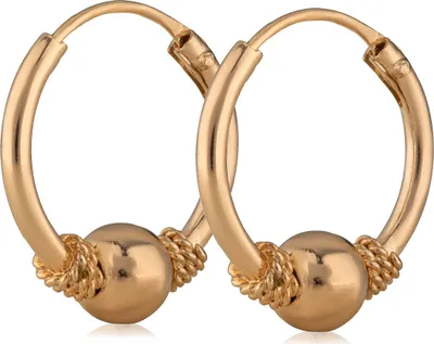 Produktbild von Paar Ohrringe Keltische Creole Gothic Celtic Bali Creolen Vergoldet 12mm 5083