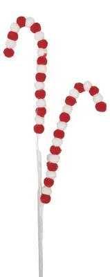 Produktbild von Clayre & Eef Weihnachtsdekoration Zuckerstange 60 cm Rot Kunststoff