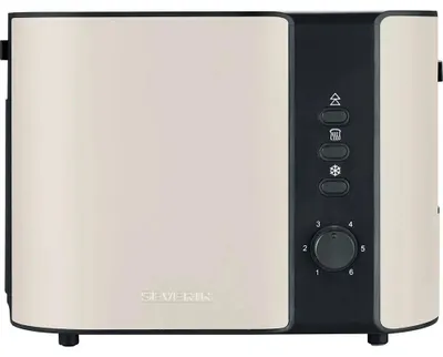 Obrázek produktu pro Severin AT 9576, 2 krajíců, Béžová, Černá, Nerezová ocel, Knoflíky, 800 W, 0,85 m