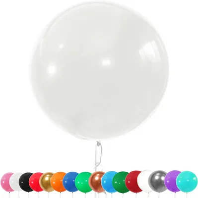 Obrázok produktu pre Latexové balóniky 90 cm, 6 ks, biela, pre párty