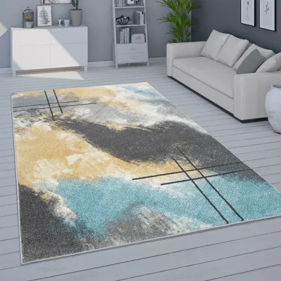 Produktbild von Wohnzimmer-Teppich, Moderner Kurzflor In Pastellfarben, versch. Farben u. Größen Grösse 60x100 cm