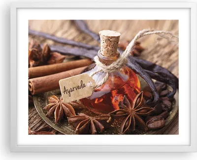 Produktbild von Gerahmtes Poster - Weißer Rahmen - Ayurwenda Anis Vanille - 50x40 cm - Wand Bild - Wanddeko - Wandbilder - Kunstposter - Wandposter - Bilderrahmen - Bilder - Kunstdruck - Wandbild - P2WAA50x40-4182