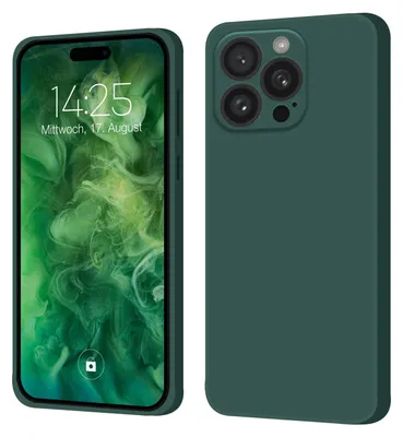 Produktbild von Hülle für Apple iPhone 16 Pro Case Cover Bumper Smartphone Softgrip Schutzhülle Farbe: Grün