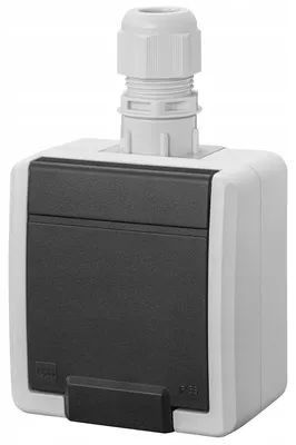 Image de Prise électrique étanche Elektro-Plast Nasielsk grise 5041-65
