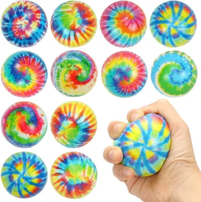 Produktbild von Set von 12 Anti-Stress-Bällen, bunt, für Kinder und Erwachsene, zur Entspannung