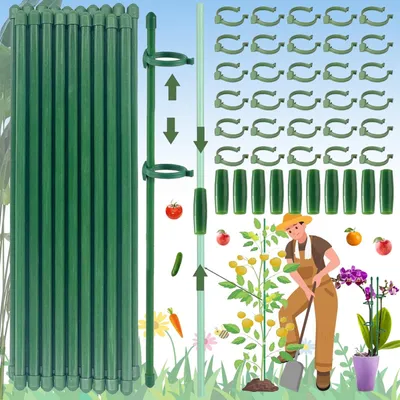 Image de Omgoods - Lot de 20 supports pour plantes, avec attaches et connecteurs