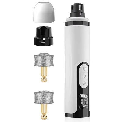 Produktbild von Hunde- und Katzen-Krallenschleifer, Verbesserter geräuschloser Krallenschleifer mit USB-Ladefunktion, inklusive 1+2 Ersatzköpfen
