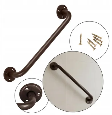Produktbild von ADGO Relinggriff 60 cm Braun Türgriff für Tore Gartenpforten