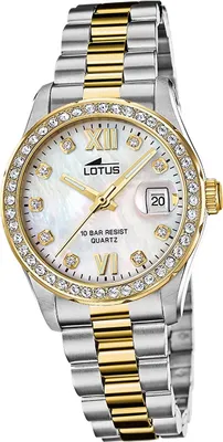 Produktbild von Lotus Edelstahl Damen Uhr Armbanduhr silber gold Luxus Elegant Classic D2UL18978/1