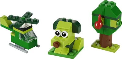 Produktbild von LEGO 11007 Classic Grünes Kreativ-Set, Starter-Set, Spielzeug für Vorschulkinder ab 4 Jahren