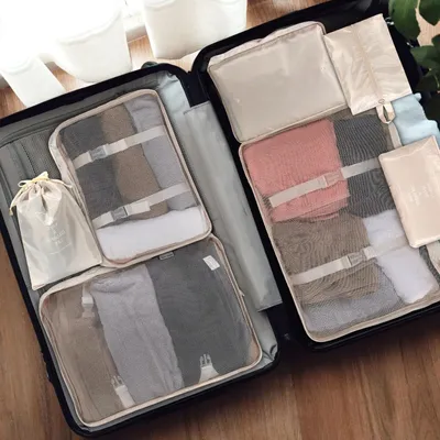 Produktbild von Kofferorganizer und Packing Cubes - praktisch für Reisen - 10 Stück