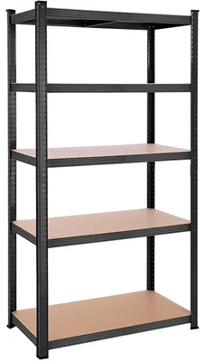Image de Étagère d'atelier – Réglable – Noir/Bleu – Métal/MDF – 200 x 100 x 50 cm