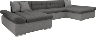 Produktbild von MIRJAN24 Ecksofa Alia mit Regulierbare Armlehnen, U-Form Schlafsofa vom Hersteller mit Zwei Bettkasten, Wohnlandschaft (Lux 05 + Lux 06 + lux 05)