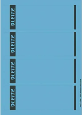 Produktbild von Leitz PC-beschriftbare Rückenschilder für Qualitäts-Ordner 180°, Standard- und Hartpappe-Ordner, Blau, Rechteck, Ring binder, Papier