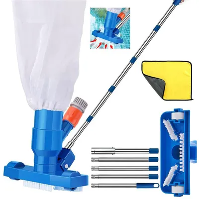 Immagine prodotto di Aspirapolvere per piscine con asta telescopica da 180 cm per una pulizia versatile