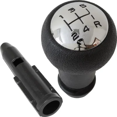 Image de Pommeau de levier de vitesses + douille d'adaptation en noir 5 vitesses pour Peugeot 207 307 308 406 407