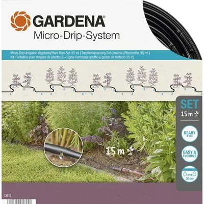 Productafbeelding van GARDENA Micro-Drip Complete Drip Irrigation Kit Size S – Max. 100m Watering Line – Self-Cleaning System - (13010-20)