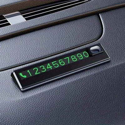 Productafbeelding van Automatische telefoonschakelaar met groene achtergrondverlichting, gemaakt van duurzaam kunststof, zwart-wit design, goed zichtbaar, geschikt voor auto's