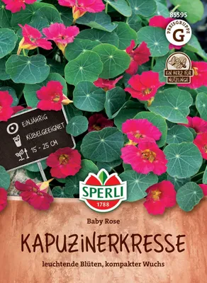 Produktbild von SPERLI Kapuzinerkressesamen Baby Rose Tropaeolum minus 15 Pflanzen