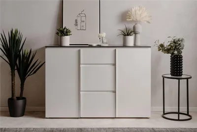 Produktbild von finori Brest 01C Kommode, Matera / weiß HGL Maß: B x H x T ca. 133 x 92 x 40 cm