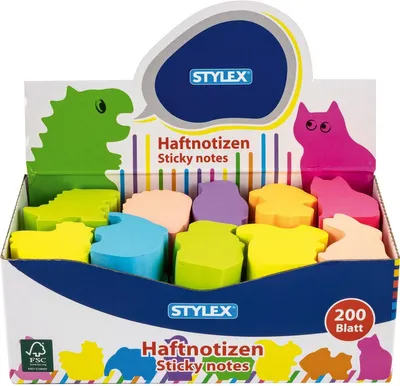 Produktbild von Haftnotiz Mini Tiere sortiert STYLEX 31275