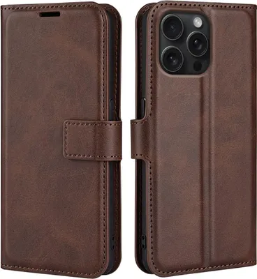 Produktbild von iPhone 16 Pro Hülle - Coverup Deluxe Klapphülle - Dunkelbraun