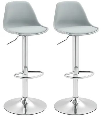 Image de Tabouret de bar - Tabouret - Tabouret de cuisine - Tabouret - Hauteur réglable de 82 à 104 cm - Assise pivotante à 360°