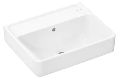Zdjęcie produktu dla Hansgrohe umywalka Xanuia Q 500x390 mm bez otworu na baterię z przelewem, biała SMC, 61143450
