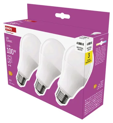 LED žárovka Classic A60 / E27 / 13 W (100 W) / 1521 lm / neutrální bílá