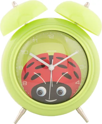 Produktbild von Karlsson - Wecker Peekaboo Ladybug - Grün - 15.2x6.5x18.2cm
