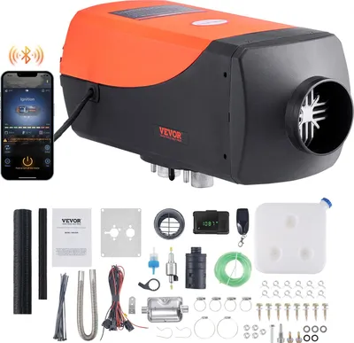 Immagine prodotto di Riscaldatore diesel ad aria per parcheggi 12 V 8 kW, riscaldatore d'aria Riscaldatore diesel ad aria per parcheggi, 0,16-0,62 L/ora. Riscaldatore diesel con display LCD, telecomando e APP Bluetooth