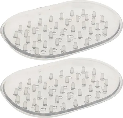 Produktbild von Transparentes 2er Seifen-Igel Set: Rutschfeste Ablage mit Noppen für trockene Seife, ideal für Bad & Küche.