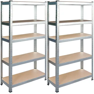 Obrázok produktu pre Regał metalowy magazynowy zestaw 2 szt 150 x 75 x 30 cm Humberg HR-810