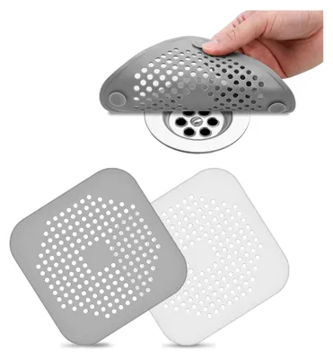 Produktbild von 2 Stück Silikon-Abflusssieb für Spülbecken, Dusche und Badewanne