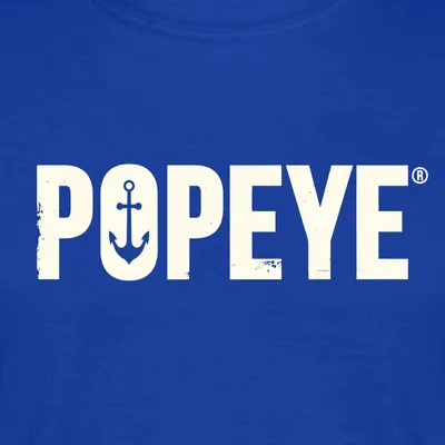 Produktbild von Spreadshirt Popeye Weißes Logo Männer T-Shirt, S, Dunkelblau