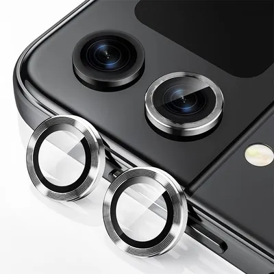 Obrázek produktu pro Pro Samsung Galaxy Z Flip5 5G Ochranné sklo objektivu fotoaparátu Hard Glass H9 Silver