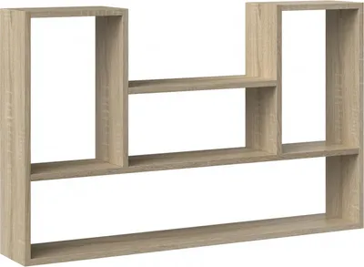 Produktbild von CDF Hängeregal Bilbao 4P| Farbe: Eiche Sonoma| für ein Wohnzimmer, Büro und Arbeitszimmer | Regal für Bücher und Spielzeug | modern