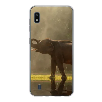 Produktbild von MuchoWow® Handyhülle Schutzhülle Hülle für Samsung Galaxy A10 Elefant - Wasser - Tiere - Natur Silikon Softcase Handy Hülle - Schutzhülle