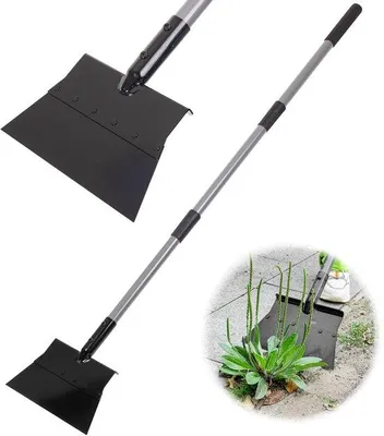 Produktbild von Multifunktionales Gartenwerkzeug - Robuste stahlernes Schaufel mit 137 cm verstellbarer Stahl, Gartenräumers, Auenschubkarre für Unkraut jäten, Rasenrande anpassen, Graben und Eis entfernen