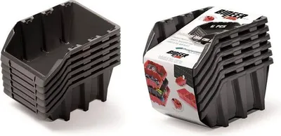 Immagine prodotto di Set úložných boxů 6ks BINEER LONG SET 249x158x213 mm - barva: černá