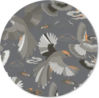 Produktbild von MuchoWow® Mauspad Mousepad Vogel - Muster - Wolken 50x50 cm - Mousepads - Maus Mat - Pad - Mausunterlage - Vinyl