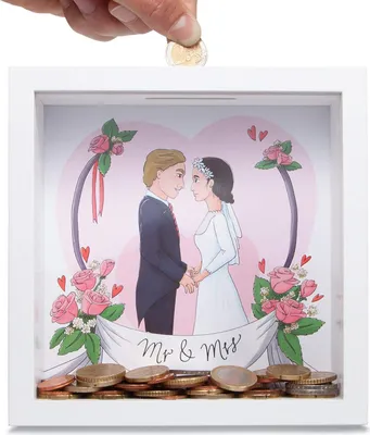 Produktbild von Sparschwein Kinder I Träume groß I Bilderrahmen I 3D Foto Box I Geldgeschenke für Geburtstag, Babyparty, Weihnachten oder Taufe