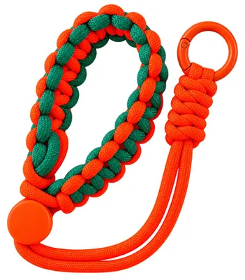 Produktbild von Geflochtene Handy-Handschlaufe, Orange & Grün, KI-generiertes Bild