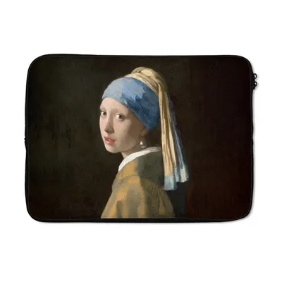 Produktbild von MuchoWow® Laptop Hülle 14 ZollMädchen mit Perlenohrring - Gemälde - Alte Meister - Vermeer Laptoptasche - Laptoptasche - Stoßsicher - Schutzhaube