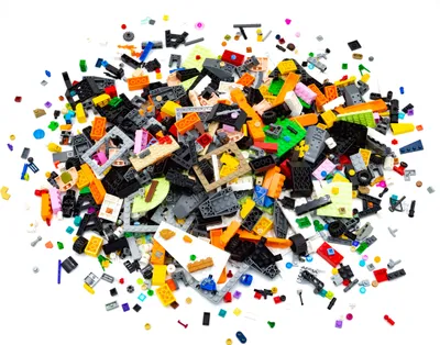 Zdjęcie produktu dla LEGO 1kg – mix kolorów, klocki/koła/płytki/okna