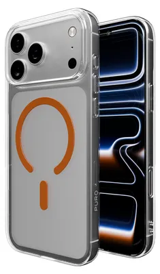 Imagen del producto de PURO PUIPC17P63LITEMORA, Funda, Apple, iPhone 17 Pro, Naranja, Transparente