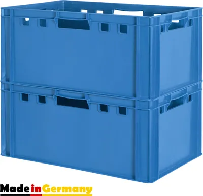 Produktbild von Fleischkiste E3 Fleischkiste Fleischerkiste Fleischkisten Kiste Fleischkiste Eurobox Lebensmittelecht 60 x 40 Metzgerkiste Auswahl Blau Kingpower, Anzahl:2